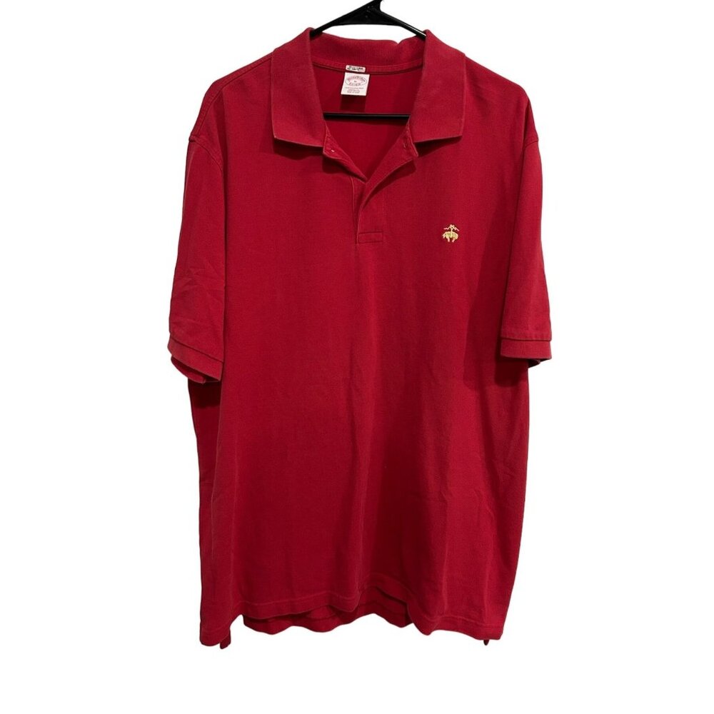 Brooks Brothers Mens Red Polo Shirt XL Performance Fit 100% Cotton
